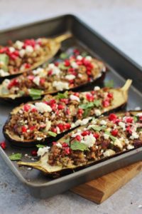 Lamb Stuffed Aubergines