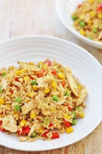 Leftover Chicken and Egg Fried Rice