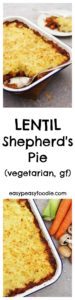 Easy, delicious and full of fab ingredients, this Lentil Shepherd’s Pie is comfort food at its finest and the perfect way to celebrate #organicfood! #organic #eatorganic #vegetarian #glutenfree #shepherdspie #vegetarianshepherdspie #lentilshepherdspie #OrganicSeptember