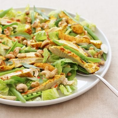 Thai Chicken Salad with Honey Drizzled Cashews