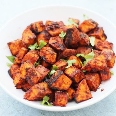 Mexican Roasted Sweet Potato Cubes (Vegan)