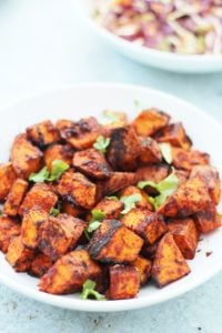 Mexican Roasted Sweet Potato Cubes