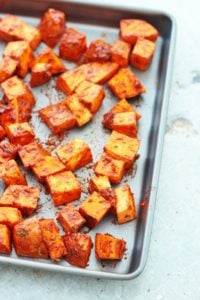 Mexican Roasted Sweet Potato Cubes