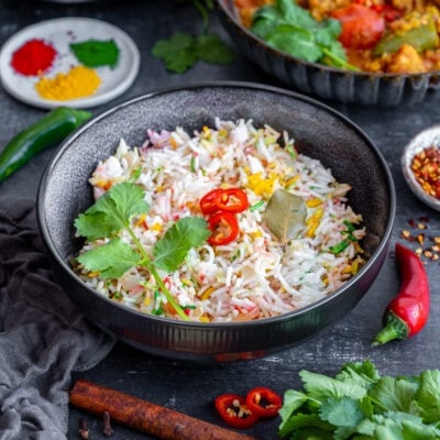 Multicoloured Pilau Rice like you get in Indian Restaurants HERO