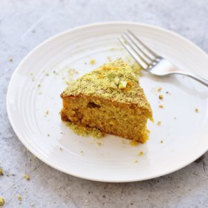 Orange, Pistachio and Honey Polenta Cake