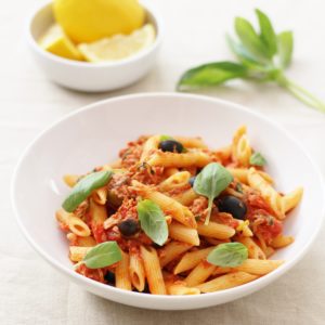 Easy Sicilian Style Tuna Pasta AKA Pasta Puttanesca