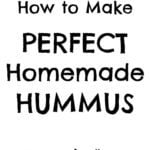 For the longest time, a Perfect Homemade Hummus recipe has eluded me…try as I might, I just haven’t been able to get the recipe tasting just right, and it has never been quite smooth enough – but not any longer. I have finally created the recipe for perfect homemade hummus – and it’s waaay better than the hummus you get in the shops! #hummus #houmous #chickpeas