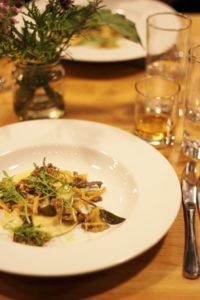 Celeriac Ravioli with Wild Mushrooms at the River Cottage