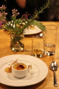 Honeycomb Creme Brulee with Apple Crisp