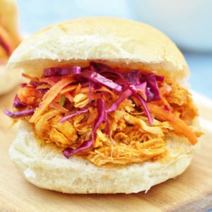 Slow Cooker BBQ Chicken Sliders