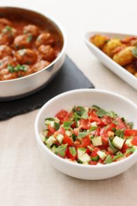 Turkey Tikka Masala Meatballs with Bombay New Potatoes