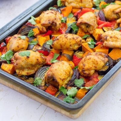 Easy Thai Red Chicken Traybake