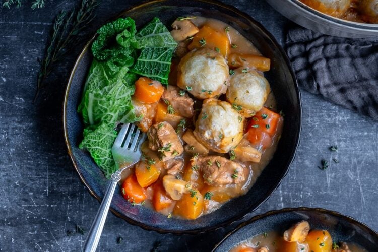 Traditional Beef Stew and Suet Dumplings HERO