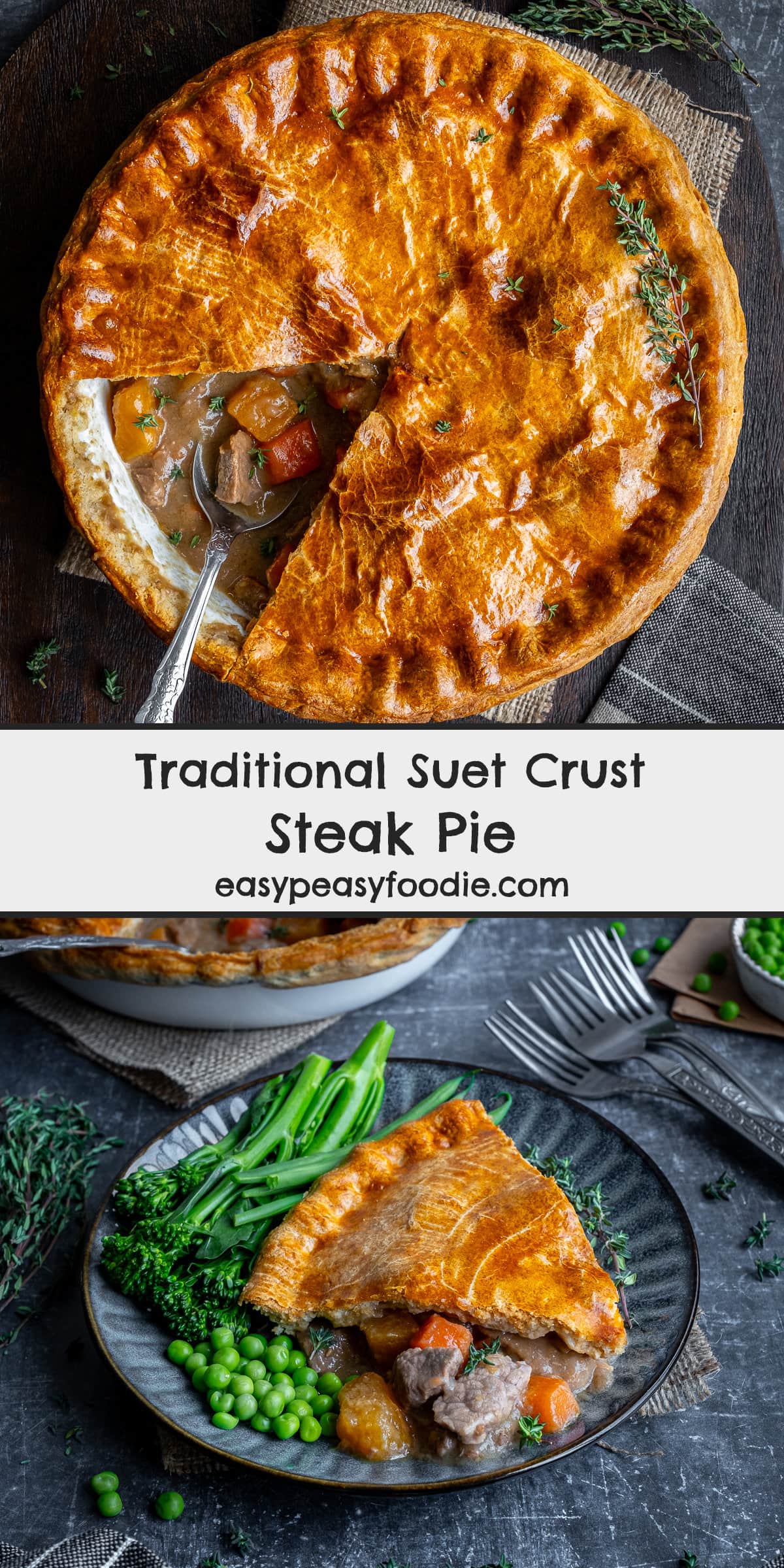 Traditional Suet Crust Steak Pie Pin