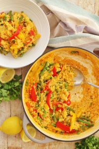 Easy One Pot Vegetable Paella Vegan