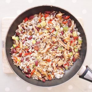 Mexican-Style Rice Salad with Leftover Turkey