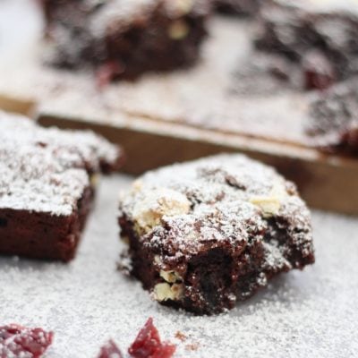 White Chocolate and Cranberry Brownies